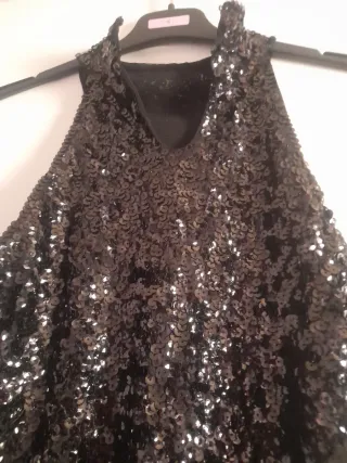 Vestido lentejuelas negro