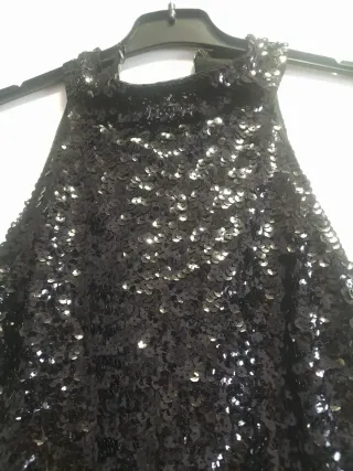 Vestido lentejuelas negro