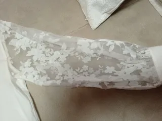 Camisa Zara Mujer Blanca Mangas Encaje