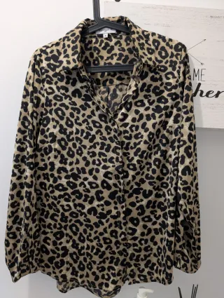 Camisa Leopardo Satinada Talla S
