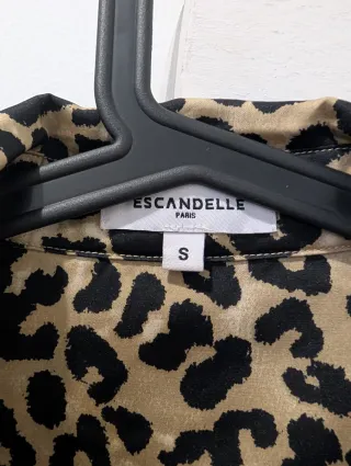 Camisa Leopardo Satinada Talla S