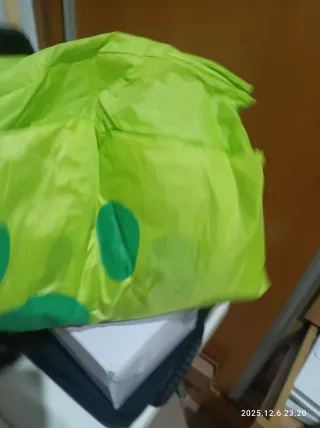 Disfraz inflable dinosaurio verde/rojo