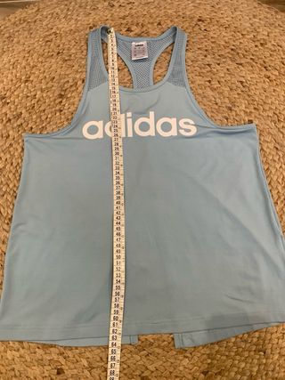Camiseta Adidas tirantes deporte azul