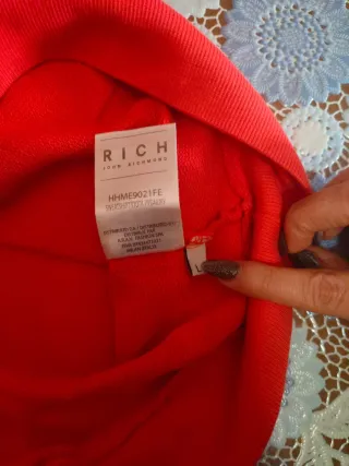 Felpa RICHMOND rossa con stampa David Bowie.