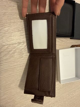Set 3 Carteras Hombre Marrón y Negro.