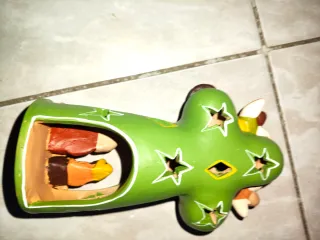 Presepe in terracotta con incenso