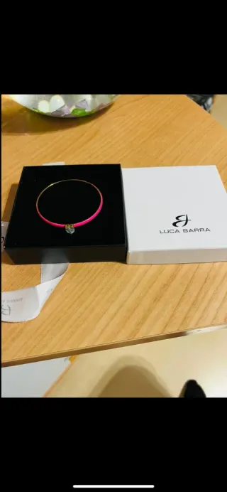 Bracciale Luca Barra cuore rosa oro