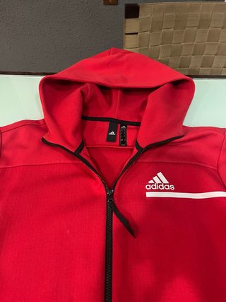 Sudadera Adidas Roja Cremallera Talla M