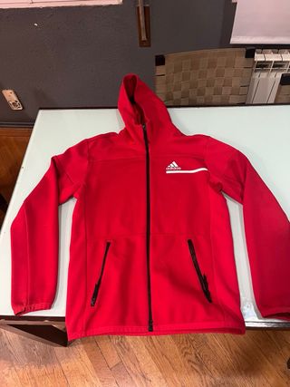Sudadera Adidas Roja Cremallera Talla M