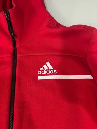 Sudadera Adidas Roja Cremallera Talla M