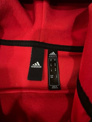 Sudadera Adidas Roja Cremallera Talla M
