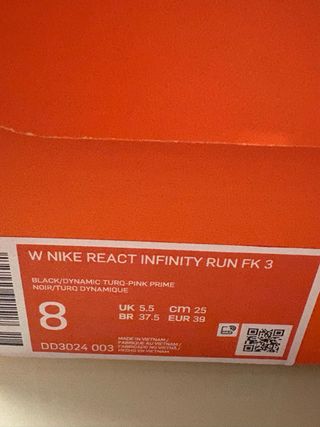 Zapatillas Nike React Infinity Run FK 3 Talla 39