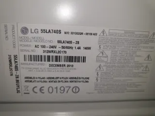 Televisión LG Negra y Plateada