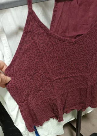 Top corto verano granate M