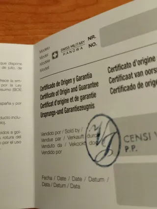 Reloj SWISS MILITARY HANOWA Oro Rosa