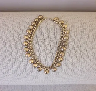 Collare vintage elegante con catena a maglie spesse