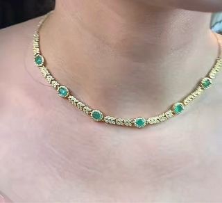 Collar Plata Esmeraldas GRC