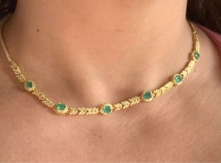 Collar Plata Esmeraldas GRC