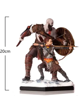 Statuetta doppia di God of War Kratos e Atreus