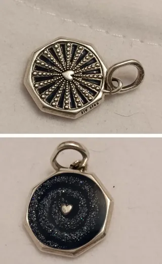 Pandora Charm Corazón Azul y Plata