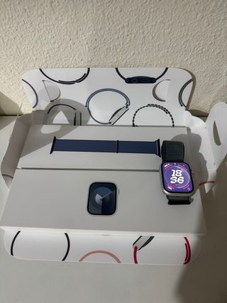 Apple Watch Serie 9 45mm Plata/Azul Marino