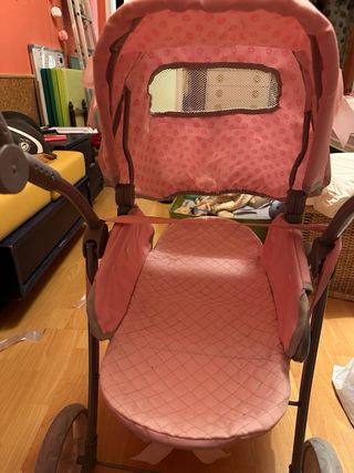Carretto per bambole rosa