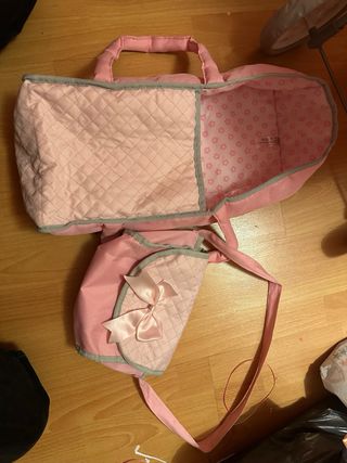 Carretto per bambole rosa