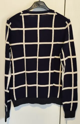 Maglione donna Gap blu e bianco a quadri