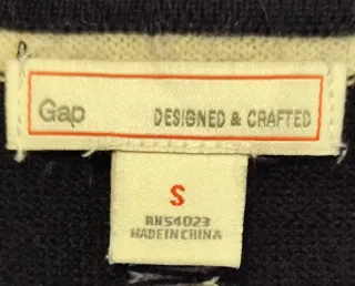 Maglione donna Gap blu e bianco a quadri