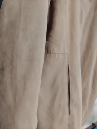 Chaquetón forrado mujer talla 48 beige