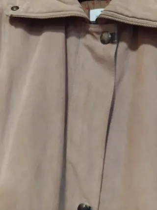 Chaquetón forrado mujer talla 48 beige