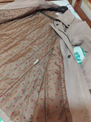 Chaquetón forrado mujer talla 48 beige