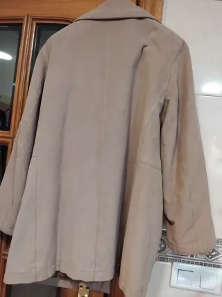 Chaquetón forrado mujer talla 48 beige