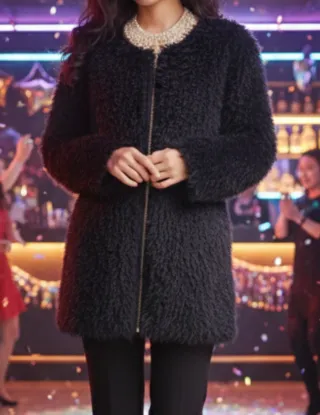 Chaquetón pelo negro