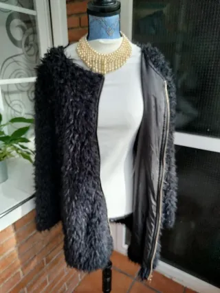 Chaquetón pelo negro
