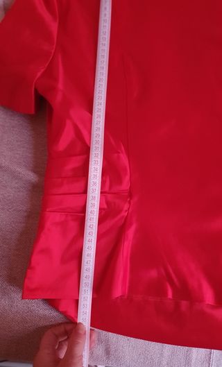 Blusa noche de seda roja con escote cruzado