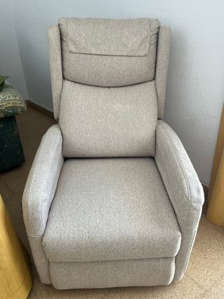 Sillón relax eléctrico beige