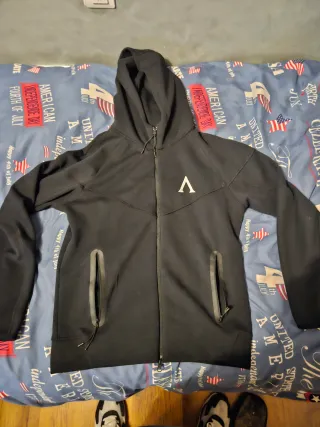 Sudadera Agongym Negra con Cremallera