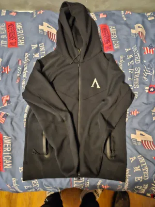 Sudadera Agongym Negra con Cremallera