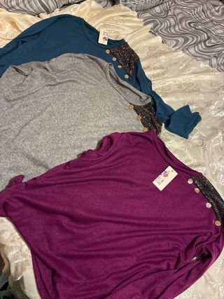 Maglia donna taglia unica con bottoni