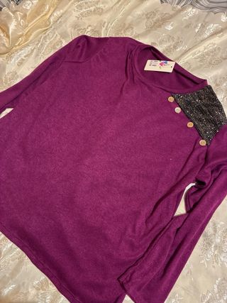 Maglia donna taglia unica con bottoni