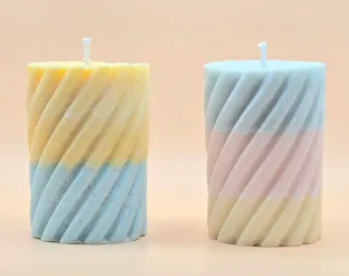 Candele Zucchero Filato - Set di 2