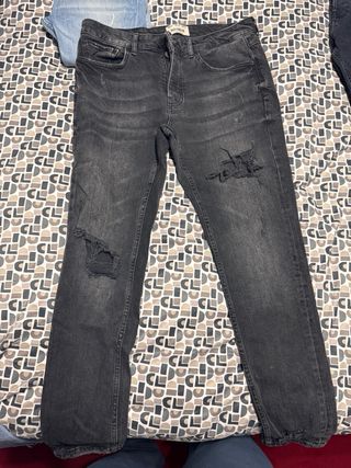 Lote 3 pantalones vaqueros desgastados