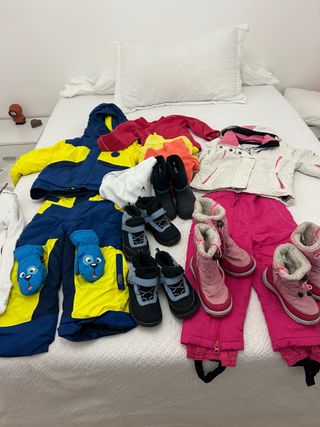 Ropa y botas de esquí para niños tallas de 2 y3 y4