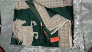 Phasmina de cachemir azul y dorado, precio unidad