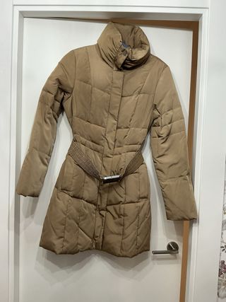 Plumas largo Zara mujer marrón