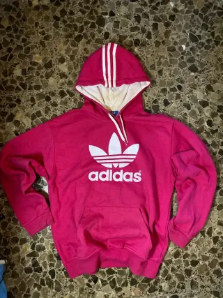 Sudadera Adidas Rosa y Blanca Deportiva