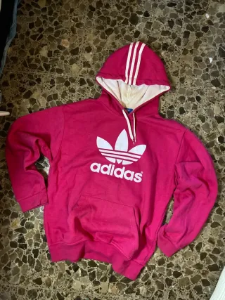 Sudadera Adidas Rosa y Blanca Deportiva