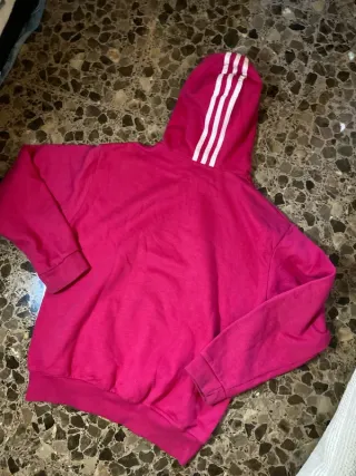 Sudadera Adidas Rosa y Blanca Deportiva