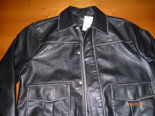 Giubbotto effetto pelle marrone taglia M